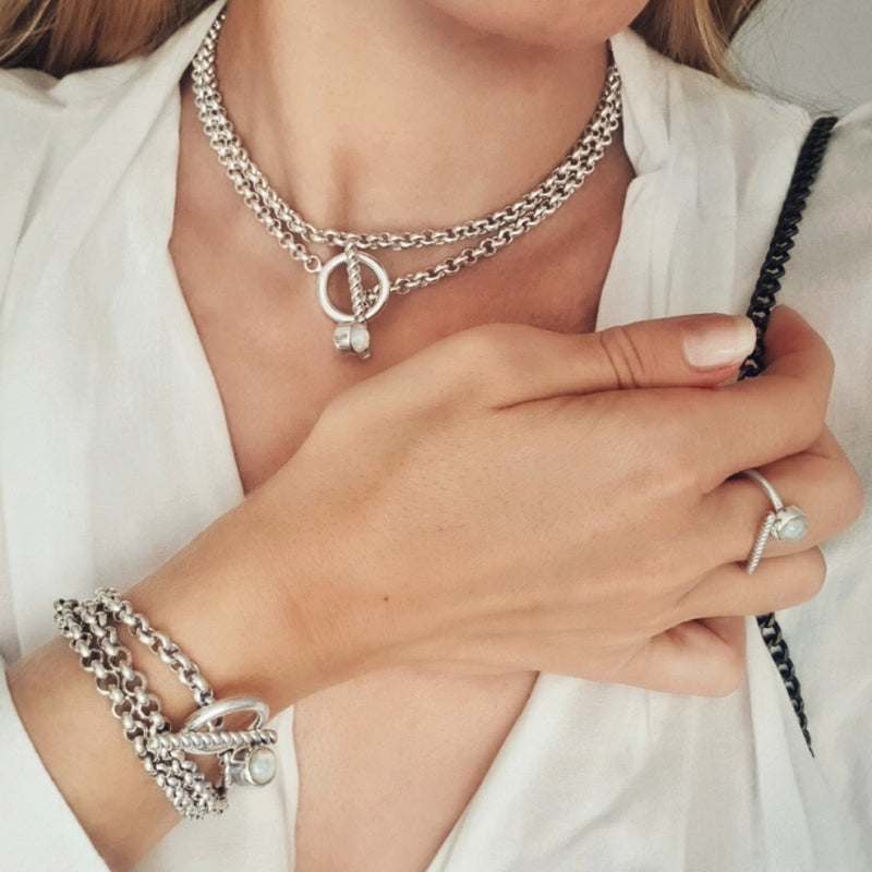moonstone jewelry // Silver