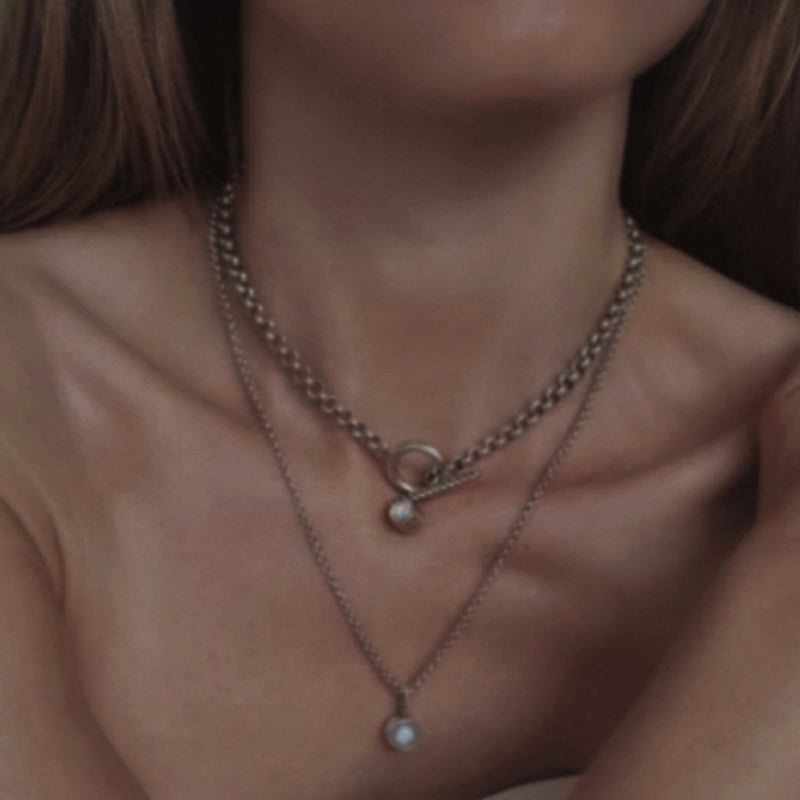 moonstone necklace // Silver