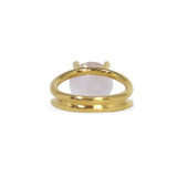 yin yang ring gold with rose quartz