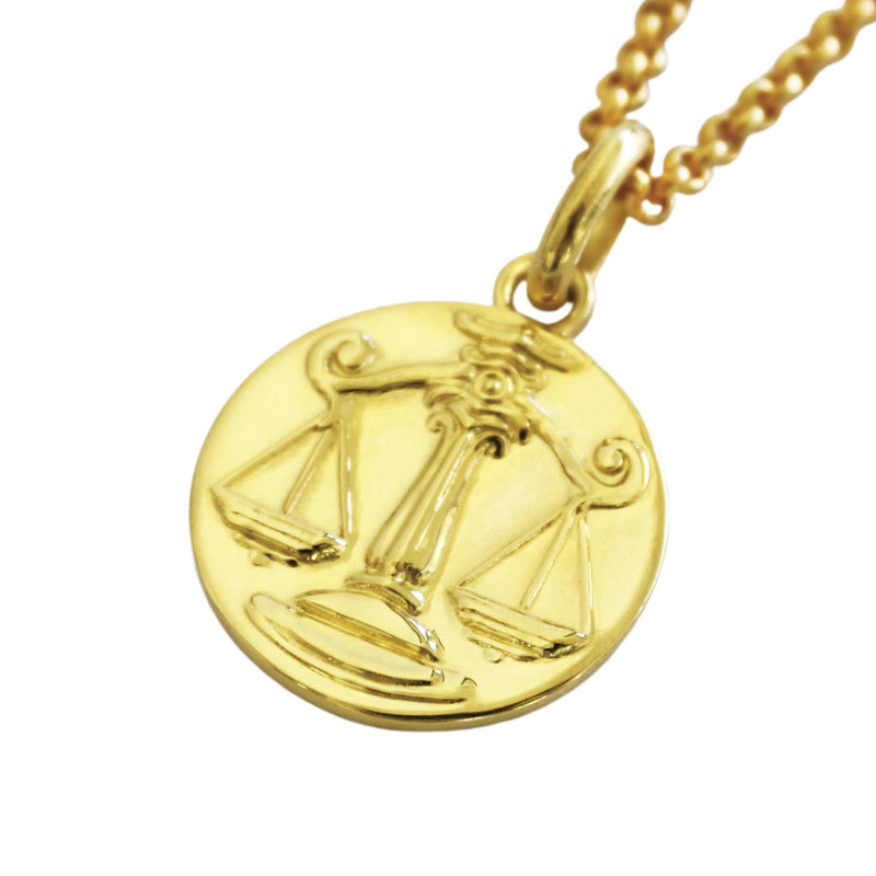 Libra necklace gold // Gold