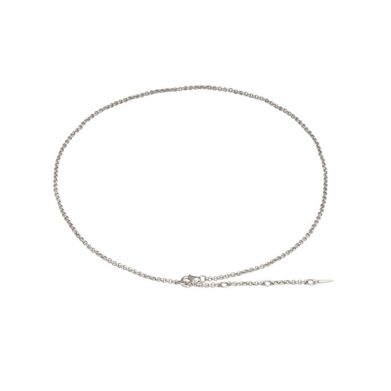 sterling silver adjustable rolo chain with lobster clasp // Silver