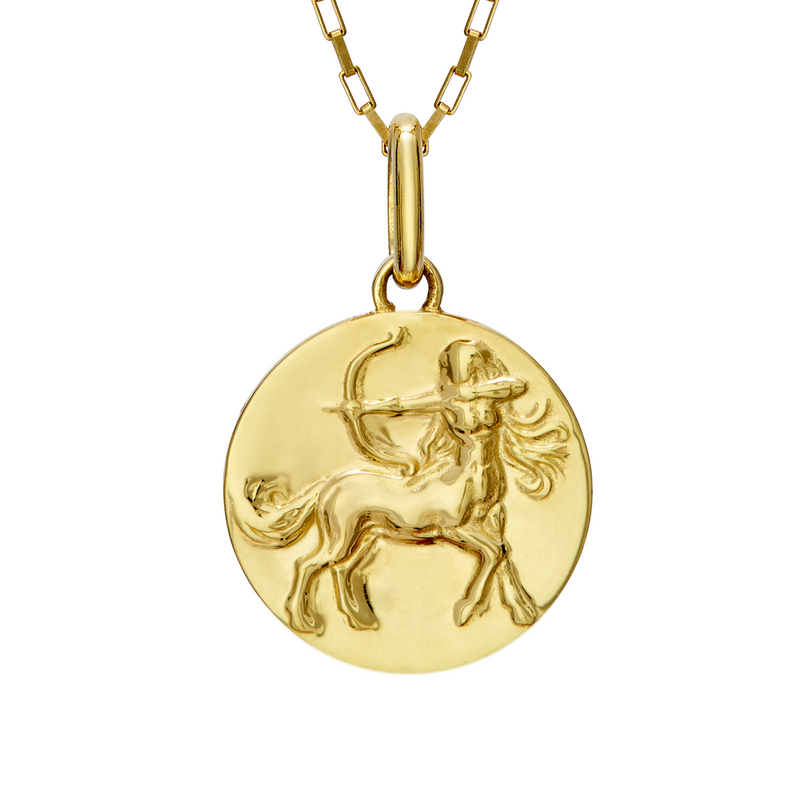 Sagittarius woman necklace centaur // gold