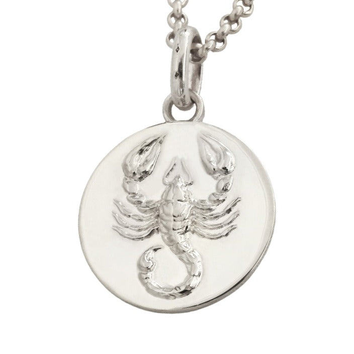scorpio silver necklace // SIlver