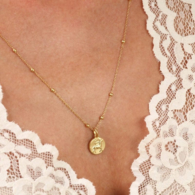 sagittarius man pendant necklace // Gold