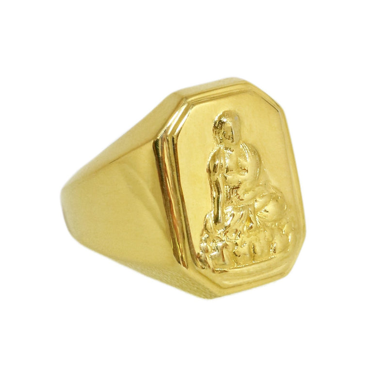 Buddha signet ring // Gold