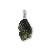 Women's necklace with Rare moldavite in Sterling Silver 6 gr