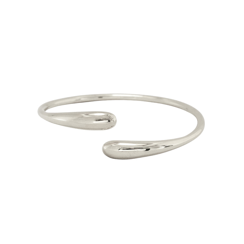 Sterling Silver Adjustable Chunky Cuff Bangle // Silver