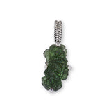 Raw Moldavite Crystal Pendant Necklace 4 gr
