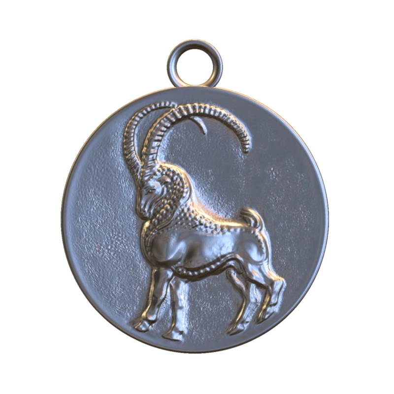 capricorn pendant necklace // silver