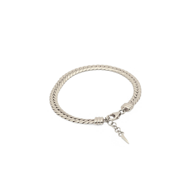 Gold herringbone Bracelet // Silver