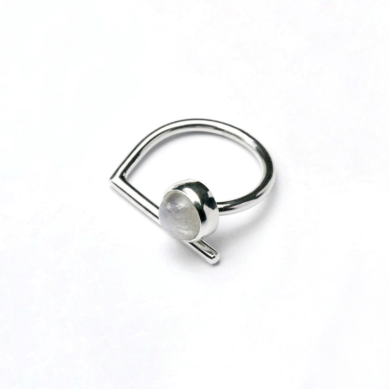 Adjustable Moonstone Ring  // Silver