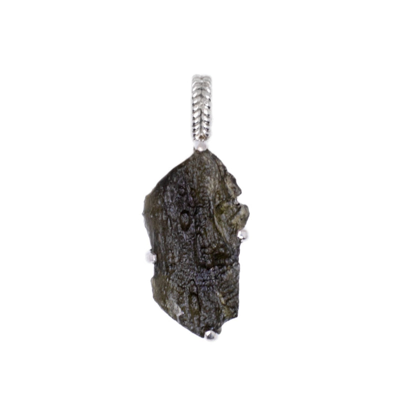 Women's necklace with moldavite in Sterling Silver 5 gr
