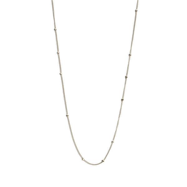 mini mall sphere chain necklace with a lobster clasp // Silver