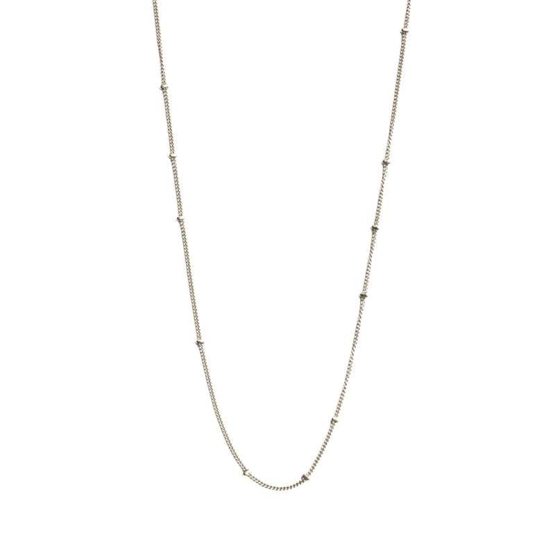 mini mall sphere chain necklace with a lobster clasp // Silver