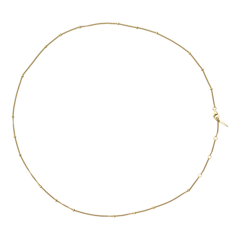 mini mall sphere chain necklace with a lobster clasp // Gold