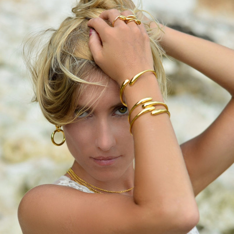 Sterling silver gold plated jewelry ioola // Gold
