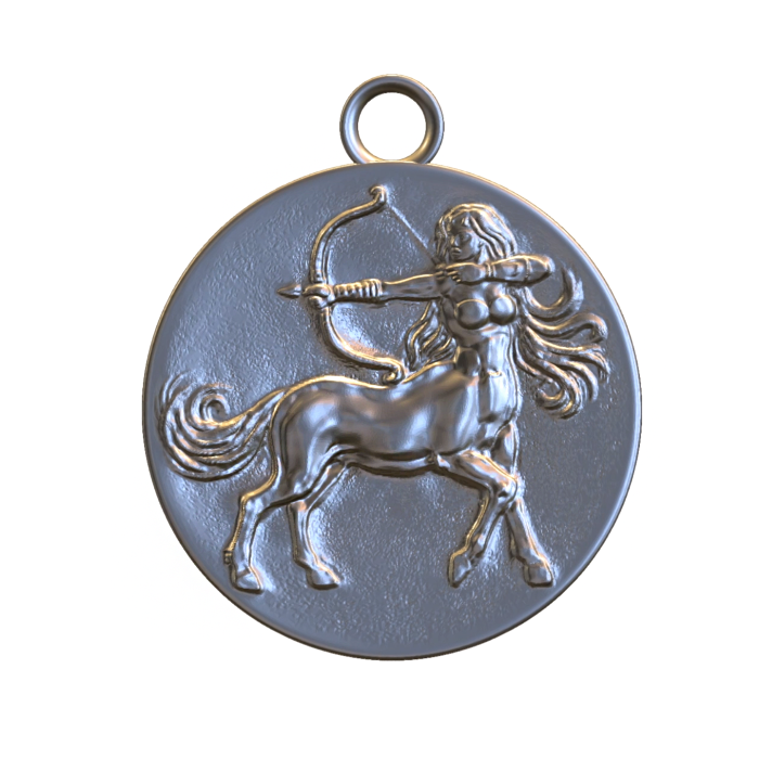 sagittarius woman pendant necklace // silver