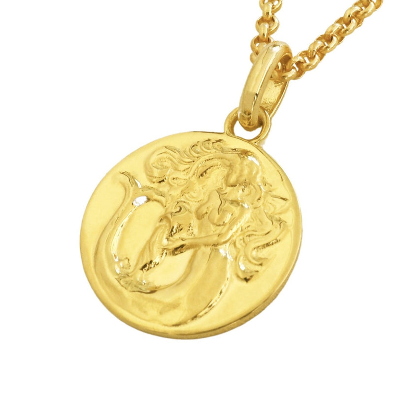 aquarius pendant necklace // Gold