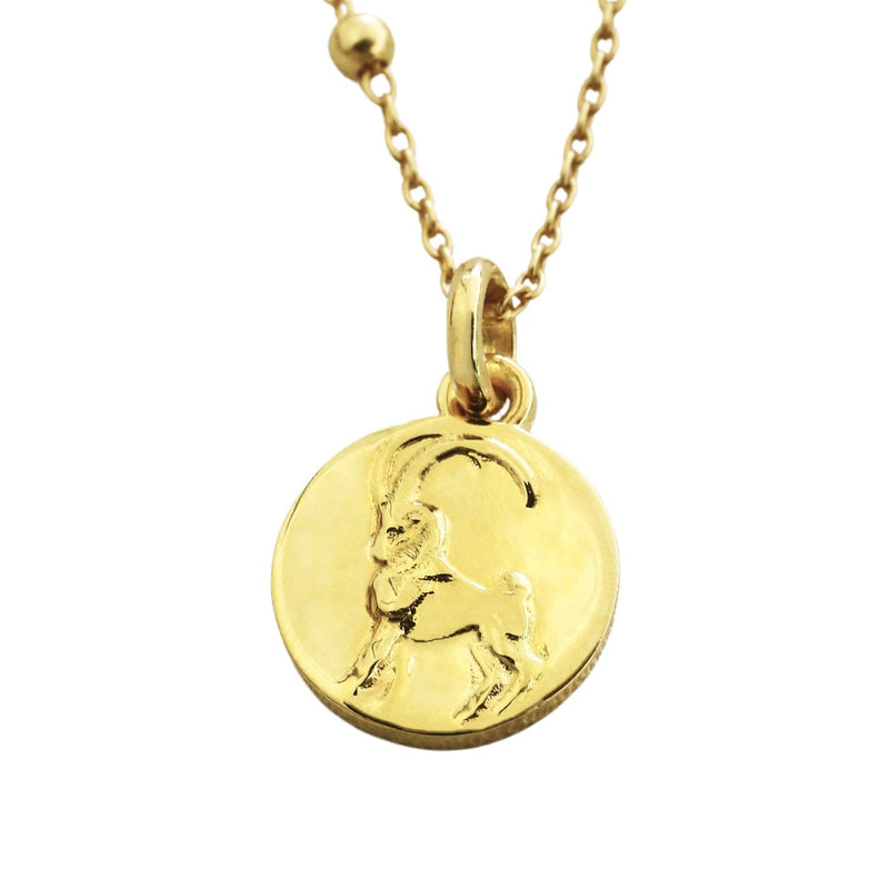 capricorn dainty necklace // Gold