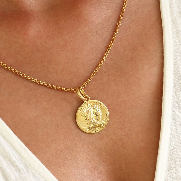 gemini necklace gold // Gold