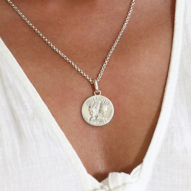 gemini necklace silver // Silver