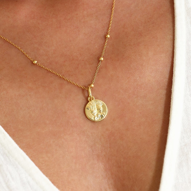 dainty gemini necklace gold // Gold