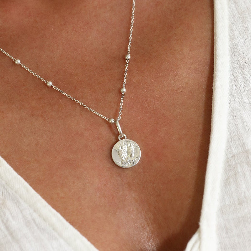 dainty gemini necklace silver // Silver