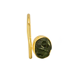 Gold Moldavite ring size 10