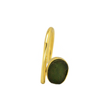 Genuine Moldavite ring in Gold Size 7