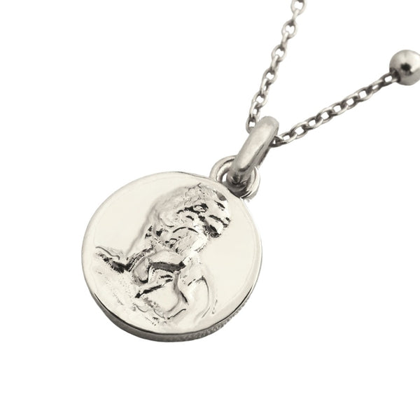 leo dainty pendant necklace // Silver