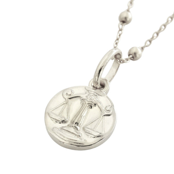 Dainty libra necklace silver // Silver