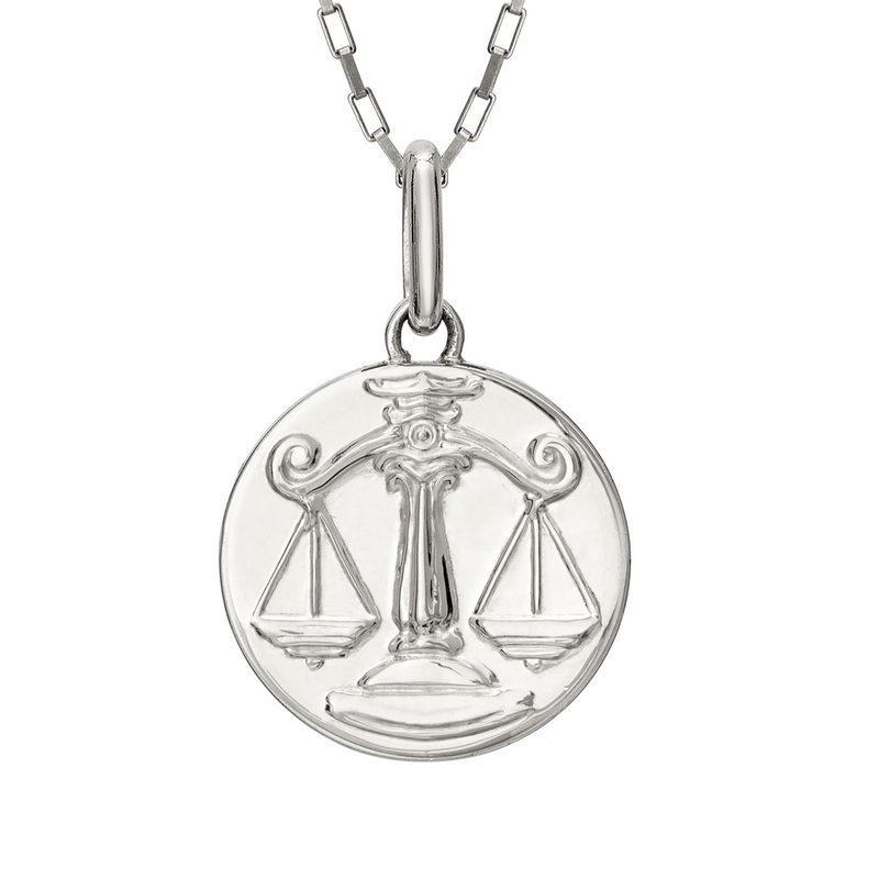 scales of justice necklace Libra // silver