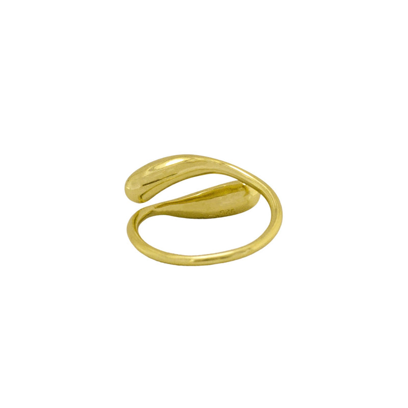 Adjustable gold vermeil Dome Ring // Gold