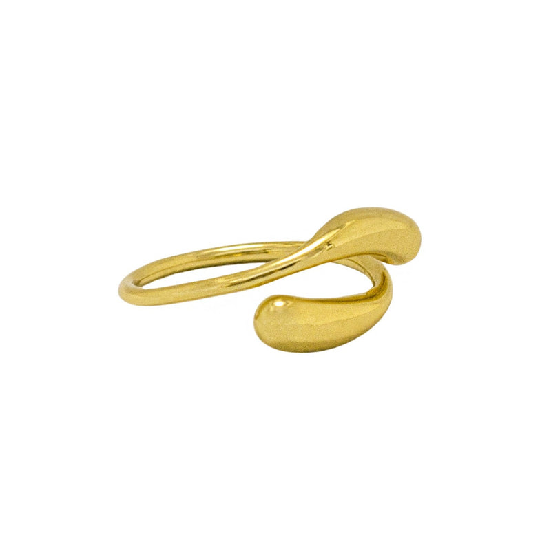 Adjustable gold vermeil Dome Ring // Gold