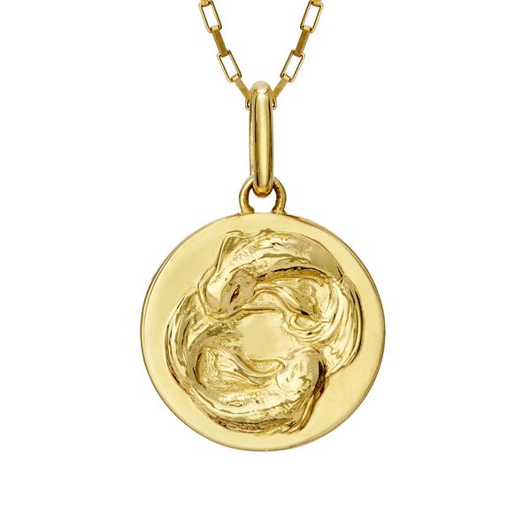 koi fish necklace pisces // gold