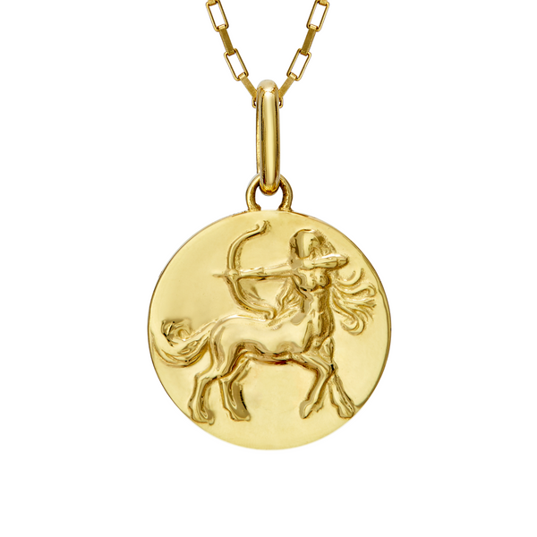 Sagittarius woman necklace centaur // gold