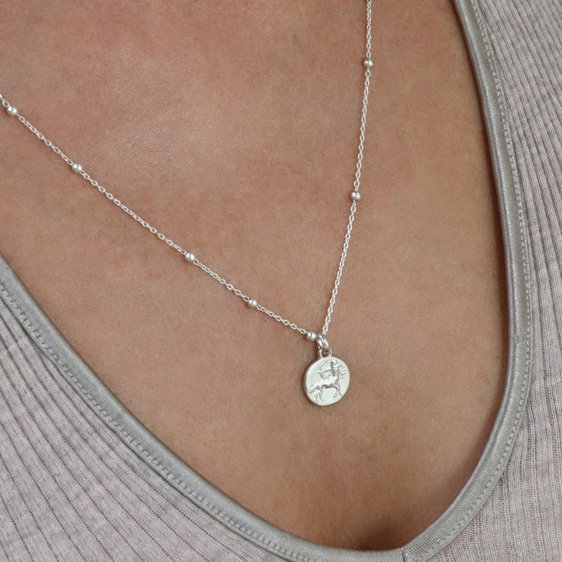 sagittarius woman pendant necklace // Silver