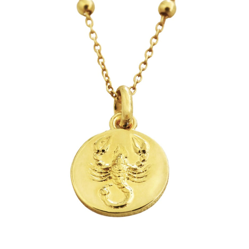 scorpio dainty necklace // Gold