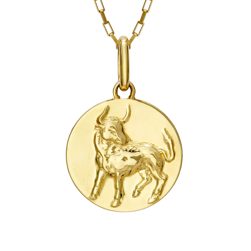 bull necklace taurus // gold