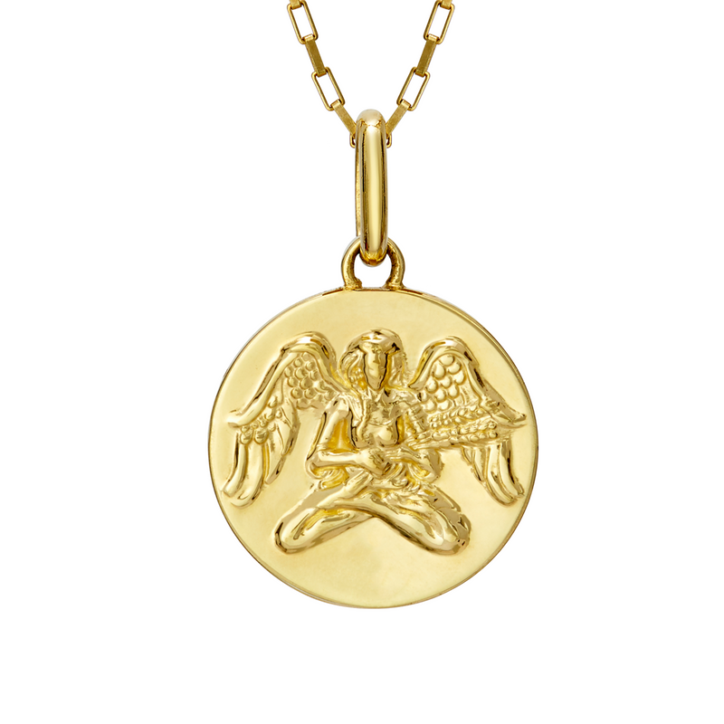 virgo zodiac necklace maiden // gold
