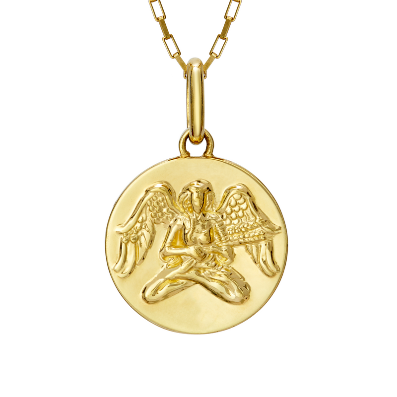virgo zodiac necklace maiden // gold