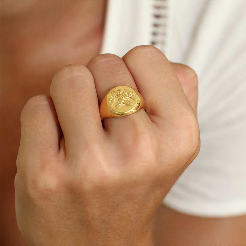 Virgo Gold signet ring // Gold