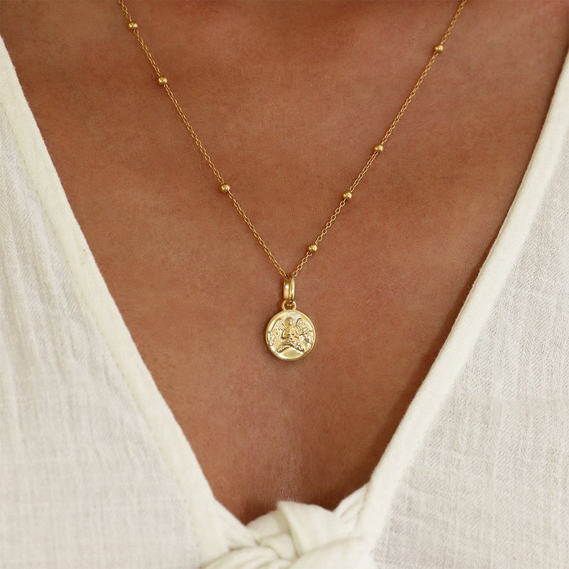 Dainty Virgo necklace gold // Gold